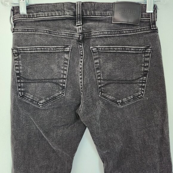 Hollister Jeans Slim Straight Advanced‎ Stretch Black Mens Size 29x32 EUC - Picture 5 of 11